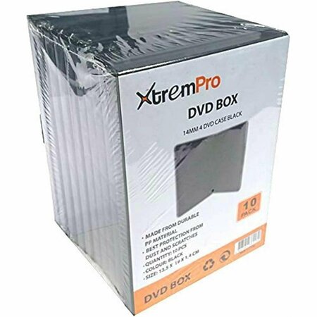 XTREMPRO CD DVD Blu-Ray Jewel Storage Replacement Box, Black, 40PK XT131673